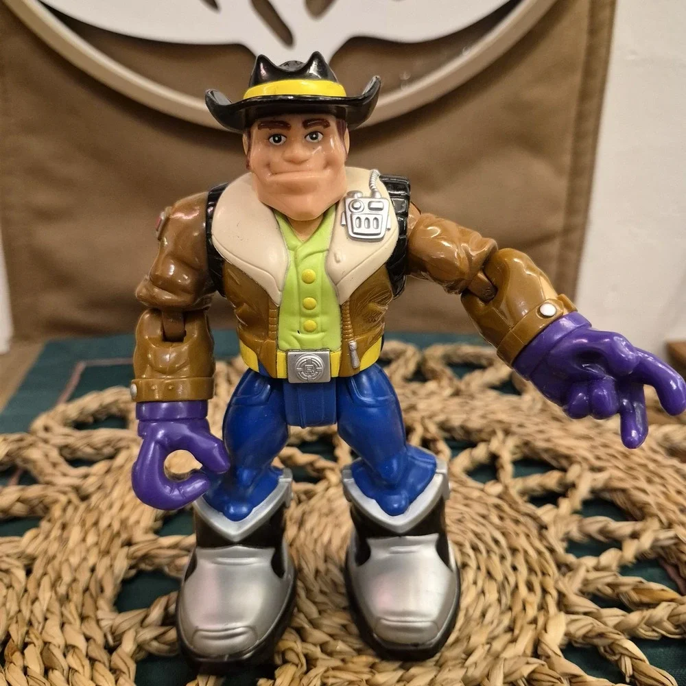✅Fisher Price Rescue Heroes Brandon Irons Cowboy 6 Action Figure#️⃣33